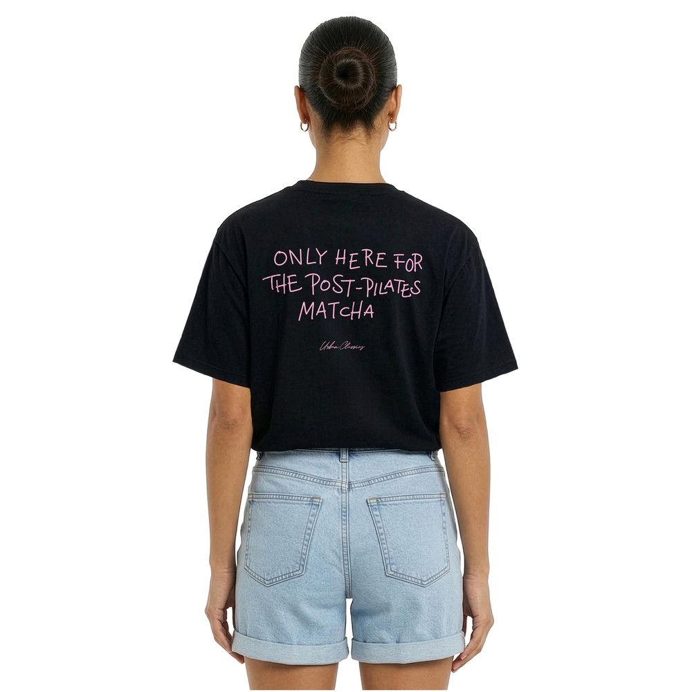 Urban Classics - Here For Matcha Loose Tshirt Femme - Noir